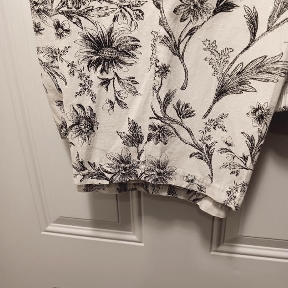 Hot Cotton Marc Wear| 100% Linen Floral Print Pants Summer Sz 2X Wide Leg - Picture 9 of 9
